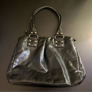 ⭐️ Diverso Italy Black Faux Leather Tote Bag